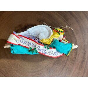 "Glory To God In The Highest" Angel Ornament With Trumpet  *READ*